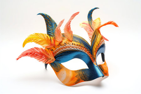 beautiful carnival mask on white background.の素材