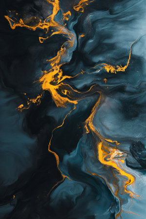 blue and gold abstract artの素材