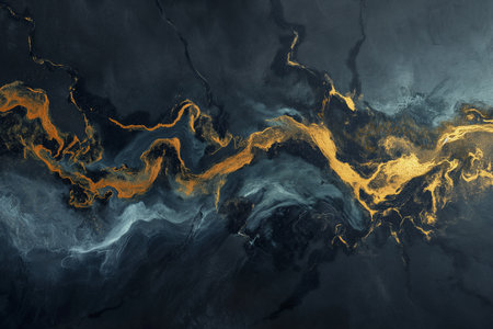 blue and gold abstract artの素材