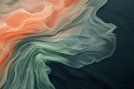 peach and green abstract artの素材