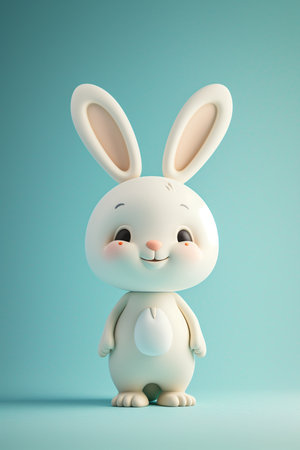 cute easter bunnyの素材