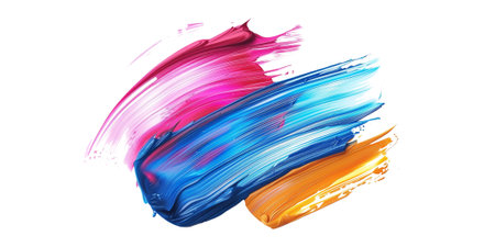 brush stroke of oil color.の素材