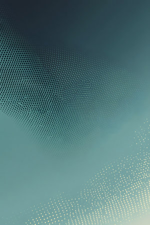 Minimalist abstract background with muted halftone gradient effect in soft teal and gray hues. Clean,modern,and professional-looking design for a variety of uses such as branding,website,presentation.の素材