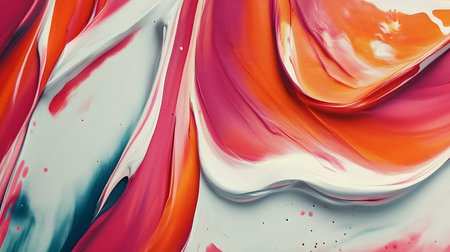 Vibrant Abstract Painted Strokes with Bold,Expressive Colors and Fluid,Captivating Textures. Unique...