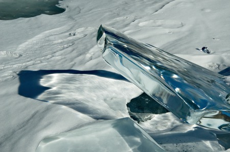 Russia. Eastern Siberia. The unique beauty of the transparent ice of the lake Baikal.