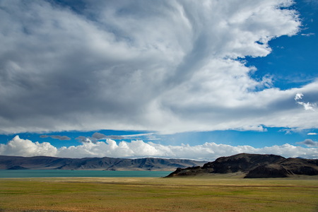 Western Mongolia. Lake Tolbo Nur - a land of endless winds