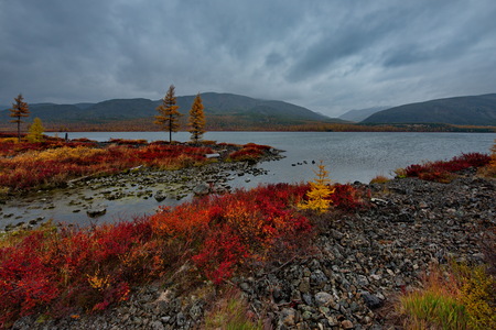 Russia. Magadan. The Far East. The lake maxiの写真素材