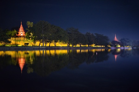 Myanmar. Mandalay City. Walls of the royal palaceの写真素材