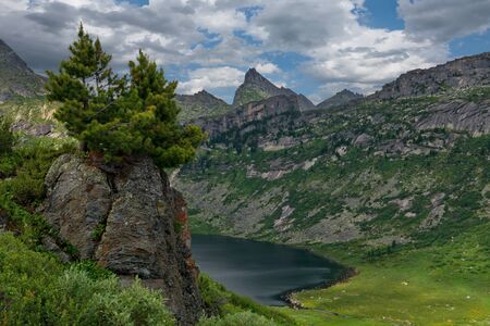 Russia. Western Sayan. Lake Light in the Natural Park Ergaki.の写真素材