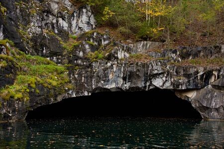 Russia. Karelia. Ruskeala mountain Park is a former marble quarry filled with groundwater.