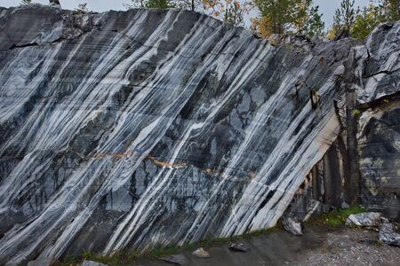 Russia. Karelia. Ruskeala mountain Park is a former marble quarry filled with groundwater.の写真素材