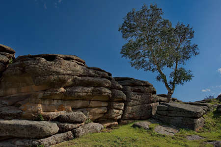 Eastern Kazakhstan. Bayanaul natural mountain Park is considered to be one of the most popular tourist attractions.の写真素材