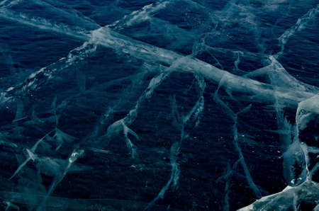 Russia. Eastern Siberia. The unique beauty of transparent ice of lake Baikal.