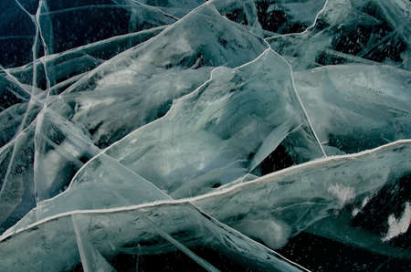 Russia. Eastern Siberia. The unique beauty of transparent ice of lake Baikal.