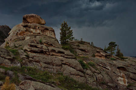Eastern Kazakhstan. Bayanaul natural mountain Park is considered to be one of the most popular tourist attractions.の写真素材