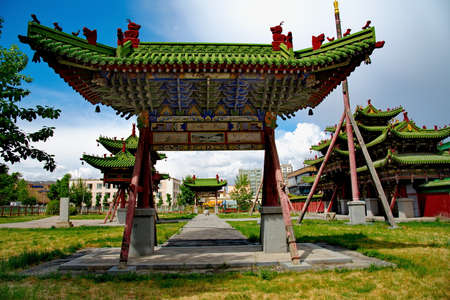 Ulaanbaatar. Mongolia. June 08, 2015. Architecture of the Palace of the last Emperor Bogdo-gegen VIII. Currently, the Palace houses a Museum dedicated to the Emperor.のeditorial素材