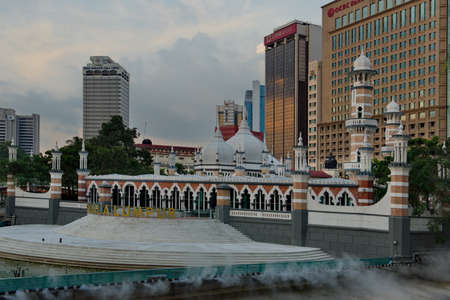 Kuala Lumpur, Malaysia. November 24, 2018. Gombak river embankment in the city center near the Jamek...