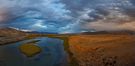 Tajikistan. North-Eastern section of the Pamir highway. Murgab river valley.