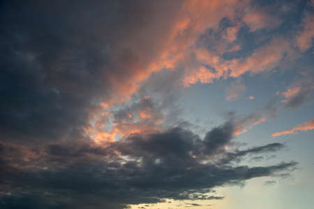 Russia. South of Western Siberia. Summer sunset over the Altai fields.