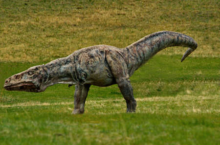 Terelj. Mongolia. June 09, 2015. Sculpture of a prehistoric dinosaur of the open-air museum in the Gorkhi-Terelj natural mountain Park near the city of Ulaanbaatar.のeditorial素材