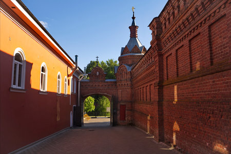 Sergiev Posad. Russia. June 07, 2022. The architecture of Orthodox churches in the Chernihiv men's Monastery, founded in 1844.のeditorial素材