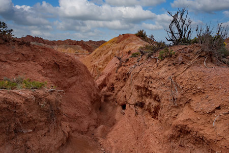 Northern Kyrgyzstan. Picturesque views of the famous Skazka Canyon, the clay mountain peaks of which...