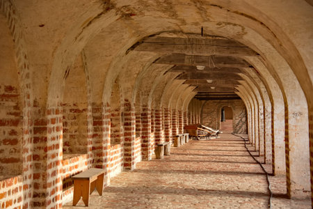 Kirillov, Russia. The architecture of the fortress wall of the Kirillo-Belozersky monastery in the...