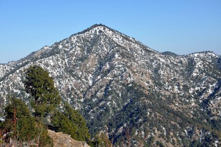 mountain snow fall viewの写真素材