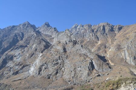 mountain under blue skyの写真素材