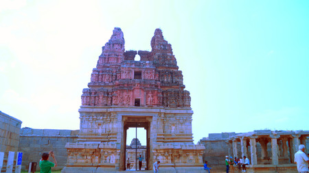 Hampi - Hospet - Karnataka  - Hampi - Stone Templeの写真素材