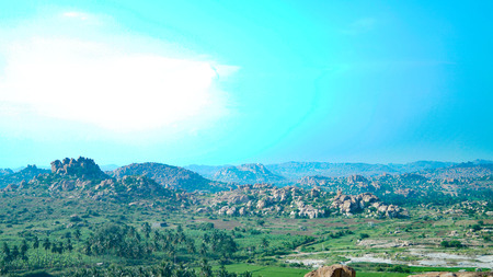 Hampi - Hospet - Karnataka  -  Nature - Big Rocks - Stones - Mountainの写真素材