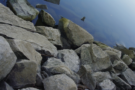 beside lakeの写真素材
