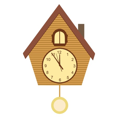 Cuckoo-clock illustration isolated on white backgroundのイラスト素材