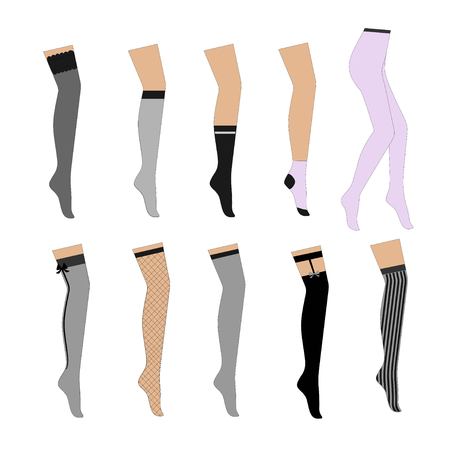 Women Lingerie and Stockingsのイラスト素材