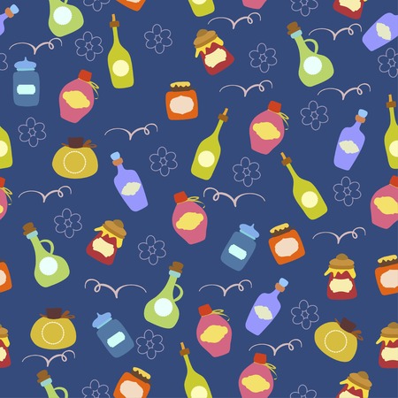 Seamless pattern with jarsのイラスト素材
