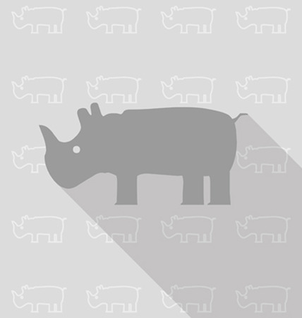 rhino in background patternのイラスト素材
