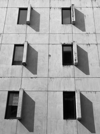 Shadow of a window Modern style building.の写真素材