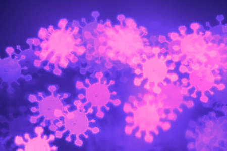 Corona virus or Covid-19 Background Bokeh pattern that are interestingの写真素材
