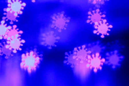 Corona virus or Covid-19 Background Bokeh pattern that are interestingの写真素材