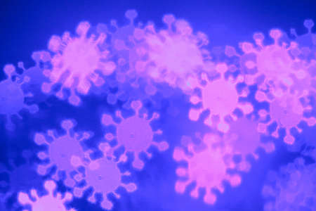 Corona virus or Covid-19 Background Bokeh pattern that are interestingの写真素材