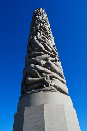 Oslo, Norway, September 2022: Frogner Park, a park filled with sculptures by the Norwegian sculptor Gustav Vigeland.のeditorial素材
