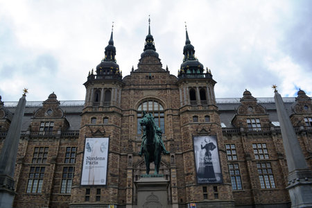Stockholm, Sweden, September 2022: Exterior of The Nordic Museum (Nordiska museet) building.のeditorial素材