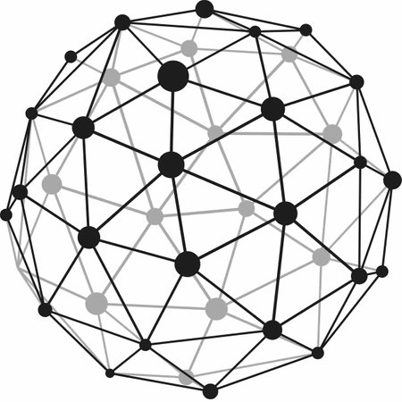 a close up of a sphere with many dots on itのイラスト素材