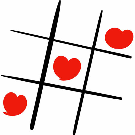 there are two hearts on the ticquet with a black crossのイラスト素材
