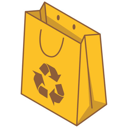 a close up of a bag with a recycle symbol on itのイラスト素材