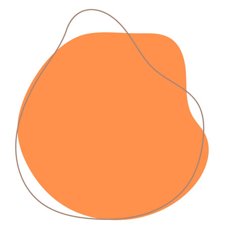 there is a drawing of a orange bag with a stringのイラスト素材