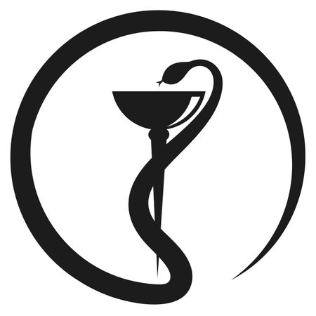 a black and white image of a snake with a bowl in itのイラスト素材