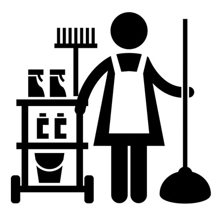 Cleaning service icon. Simple illustration of cleaning service icon for web design isolated on white backgroundのイラスト素材