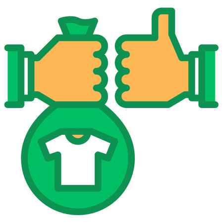 Thumbs up and thumbs down icon. Vector illustration in flat style.のイラスト素材