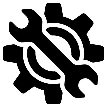 a close up of a wren and a gear wheel on a white backgroundのイラスト素材